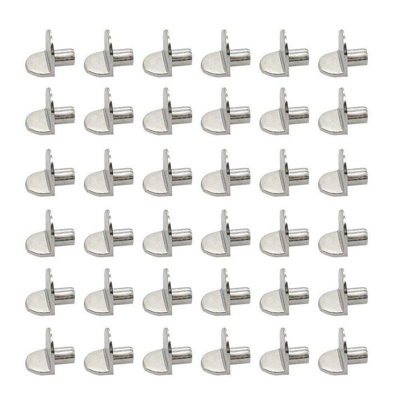 BornFeel Cabinet Shelf Pegs 80 Pack Metal Bracket Support Pins 5mm 1/5 inch L Shaped Shelving Pegs for Kitchen Closet Bookcase Wardrobe Bookshelf Furniture - Image 1